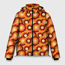 Куртка зимняя мужская Терто текстура с кругами, цвет: 3D-красный
