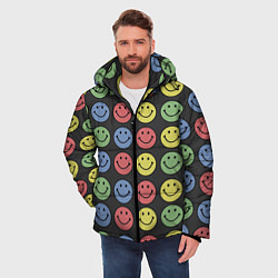 Куртка зимняя мужская Smiley, цвет: 3D-черный — фото 2