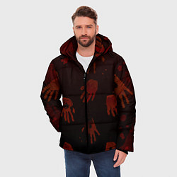 Куртка зимняя мужская Кровавые ладони, цвет: 3D-черный — фото 2