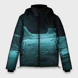 Мужская зимняя куртка Space landscape - vaporwave