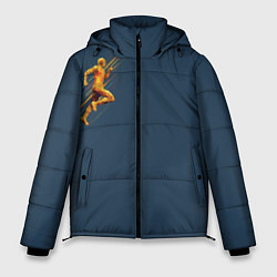 Куртка зимняя мужская Золотой бегущий человек, цвет: 3D-светло-серый
