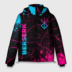 Мужская зимняя куртка Berserk - neon gradient: надпись, символ