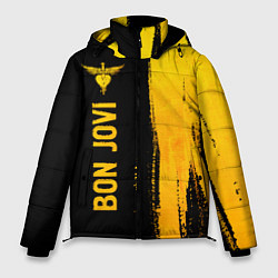 Куртка зимняя мужская Bon Jovi - gold gradient: по-вертикали, цвет: 3D-черный