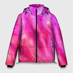 Куртка зимняя мужская Pink abstract texture, цвет: 3D-светло-серый
