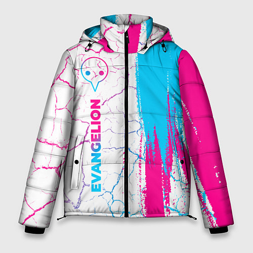 Мужская зимняя куртка Evangelion neon gradient style: по-вертикали / 3D-Черный – фото 1