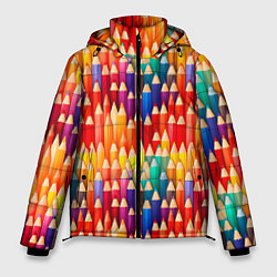 Куртка зимняя мужская Цветные карандаши, цвет: 3D-светло-серый