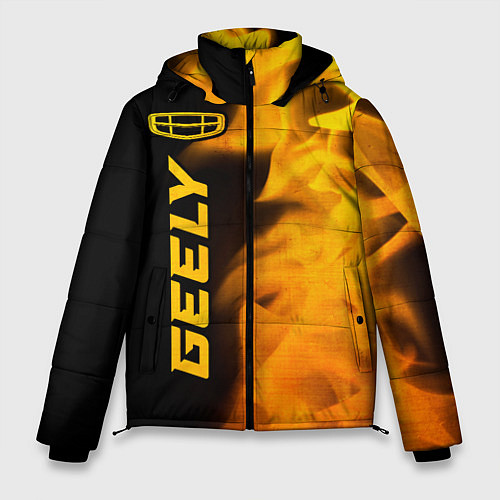 Мужская зимняя куртка Geely - gold gradient: по-вертикали / 3D-Черный – фото 1