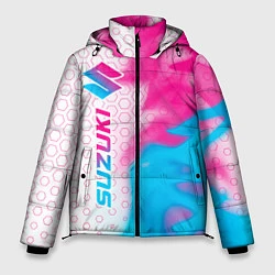 Куртка зимняя мужская Suzuki neon gradient style: по-вертикали, цвет: 3D-черный