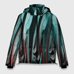 Куртка зимняя мужская Металлический рельеф, цвет: 3D-красный