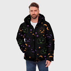 Куртка зимняя мужская Тыквы яркие, цвет: 3D-светло-серый — фото 2