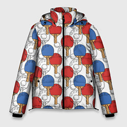 Куртка зимняя мужская Настольный теннис - ракетки, цвет: 3D-светло-серый