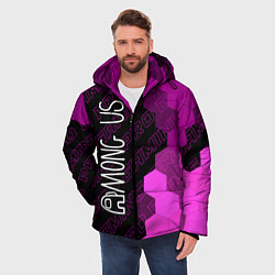 Куртка зимняя мужская Among Us pro gaming: по-вертикали, цвет: 3D-черный — фото 2