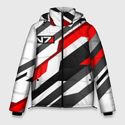 Куртка зимняя мужская Mass effect - white uniform n7, цвет: 3D-черный