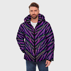 Куртка зимняя мужская Mirror abstraction - neural network, цвет: 3D-черный — фото 2