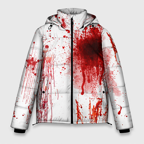 Мужская зимняя куртка Брызги крови / 3D-Черный – фото 1