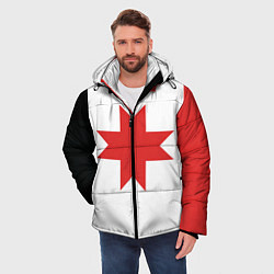 Куртка зимняя мужская Флаг Удмуртии, цвет: 3D-черный — фото 2