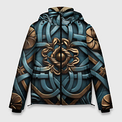 Мужская зимняя куртка Симметричный орнамент в кельтской стилистике