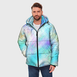 Куртка зимняя мужская Голографический перламутр, цвет: 3D-черный — фото 2
