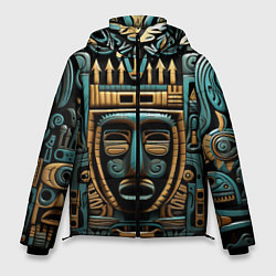 Мужская зимняя куртка Орнамент с маской в египетском стиле