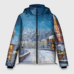 Куртка зимняя мужская Москва новый год, цвет: 3D-черный