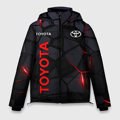 Мужская зимняя куртка Toyota черные плиты с эффектом свечения / 3D-Черный – фото 1