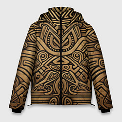 Куртка зимняя мужская Орнамент в стиле викингов, цвет: 3D-светло-серый