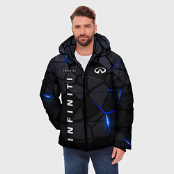 Куртка зимняя мужская Infiniti - плиты с эффектом свечения, цвет: 3D-черный — фото 2
