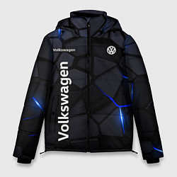 Куртка зимняя мужская Volkswagen - плиты с эффектом свечения, цвет: 3D-черный