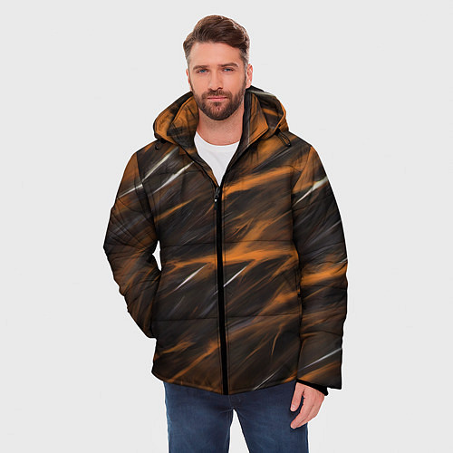 Мужская зимняя куртка Жёлтый шторм / 3D-Светло-серый – фото 3