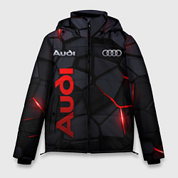 Куртка зимняя мужская Audi - плиты с эффектом свечения, цвет: 3D-черный