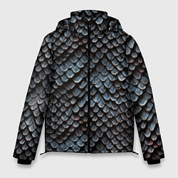 Куртка зимняя мужская Паттерн чешуя дракона, цвет: 3D-светло-серый
