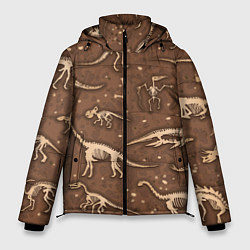 Куртка зимняя мужская Dinosaurs bones, цвет: 3D-красный
