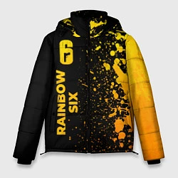 Куртка зимняя мужская Rainbow Six - gold gradient по-вертикали, цвет: 3D-черный