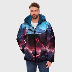 Куртка зимняя мужская Разлом больших камней, цвет: 3D-светло-серый — фото 2