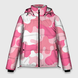 Куртка зимняя мужская Камуфляж розовый, цвет: 3D-черный