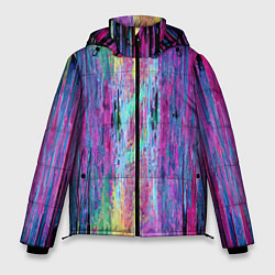 Куртка зимняя мужская Размазанная краска, цвет: 3D-светло-серый
