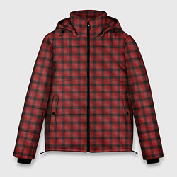 Куртка зимняя мужская Классическая красная клеточка, цвет: 3D-светло-серый