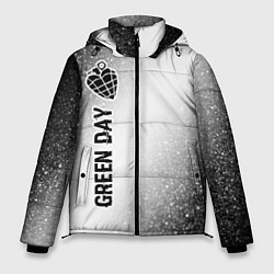Куртка зимняя мужская Green Day glitch на светлом фоне по-вертикали, цвет: 3D-черный