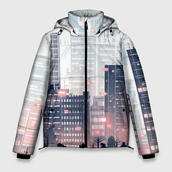Куртка зимняя мужская Безмятежный город, цвет: 3D-светло-серый