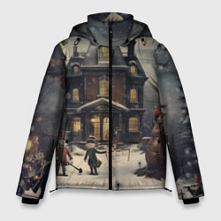Куртка зимняя мужская Волшебство природы, цвет: 3D-черный