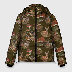 Куртка зимняя мужская Разные животные, цвет: 3D-светло-серый