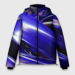 Куртка зимняя мужская Blue black abstract, цвет: 3D-черный