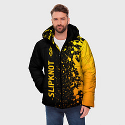 Куртка зимняя мужская Slipknot - gold gradient по-вертикали, цвет: 3D-черный — фото 2
