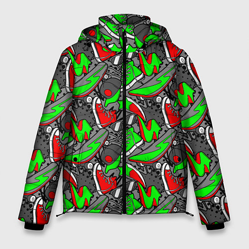 Мужская зимняя куртка Разноцветные кеды / 3D-Светло-серый – фото 1