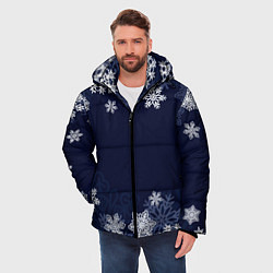Куртка зимняя мужская Воздушные снежинки, цвет: 3D-светло-серый — фото 2