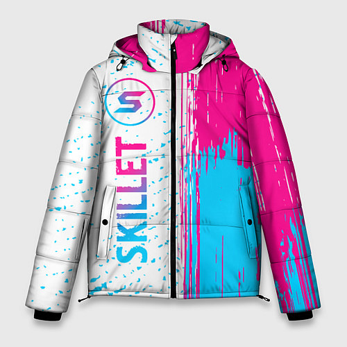 Мужская зимняя куртка Skillet neon gradient style по-вертикали / 3D-Черный – фото 1