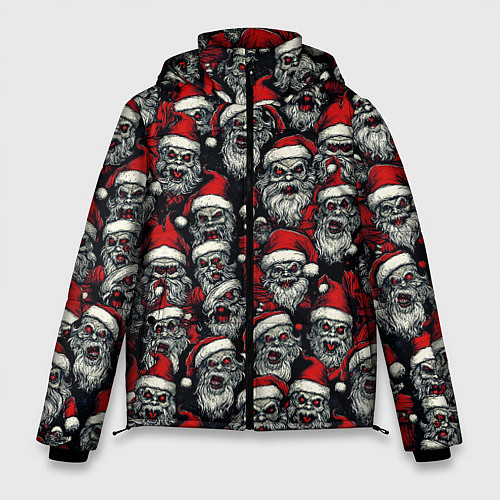 Мужская зимняя куртка Плохой Санта Клаус / 3D-Черный – фото 1