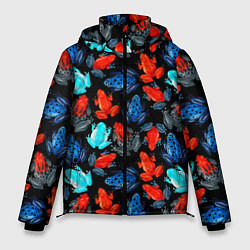 Куртка зимняя мужская Тропические лягушки, цвет: 3D-светло-серый