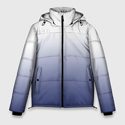 Куртка зимняя мужская Туманный градиент бело-синий, цвет: 3D-черный