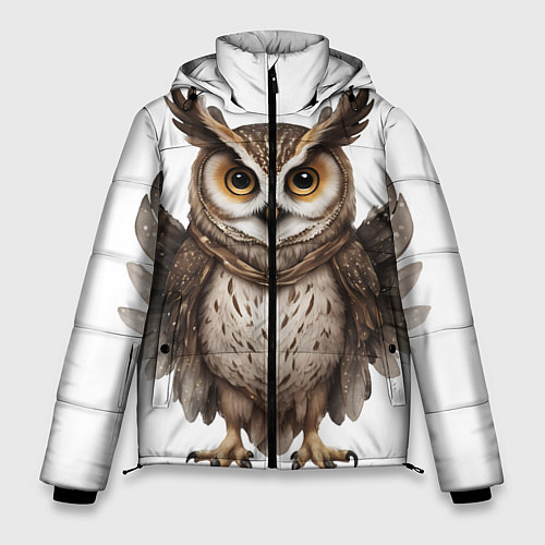 Мужская зимняя куртка Совушка с крыльями / 3D-Светло-серый – фото 1